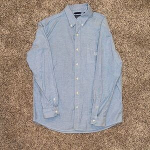 Classic Chaps Stretch Oxford Blue Men's Button-Down Shirt